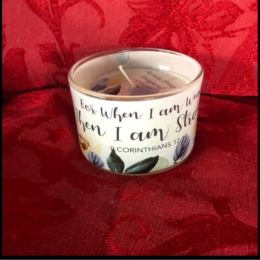 ☀️ 3/$10 Scripture sentiment Aronia Floral 3oz. Lightly Scented (see description